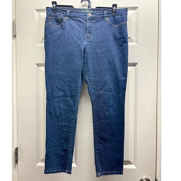 Lauren by Ralph Lauren Denim - Lauren Ralph Lauren Women's Size 14p Modern Skinny Mid-Rise Blue Jeans